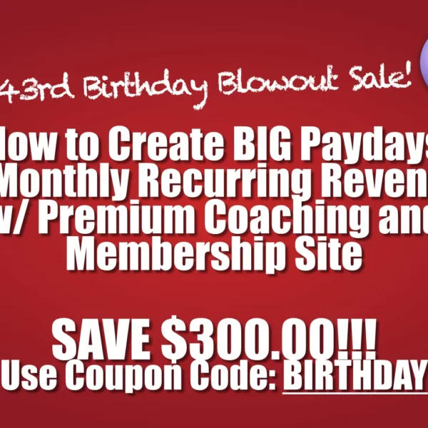 Ryan Lee - BIG Ticket Coaching and Continuity With a SMALL List